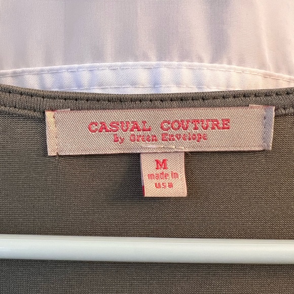 Casual Couture Olive Green Blouse Women’s Medium - Picture 2 of 6